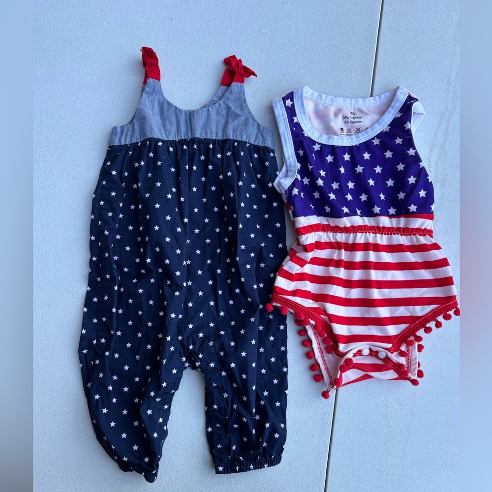 4th of July baby girl bundle